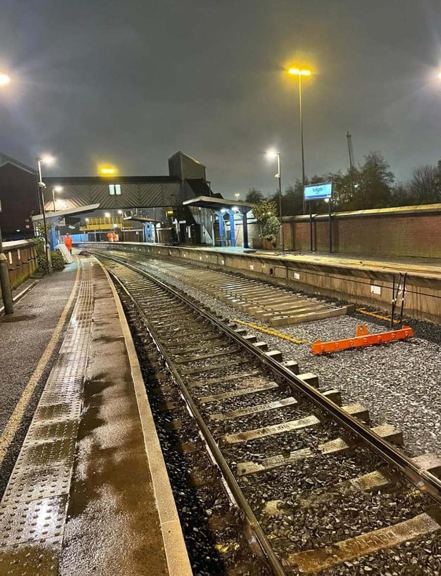 Laying a railway track