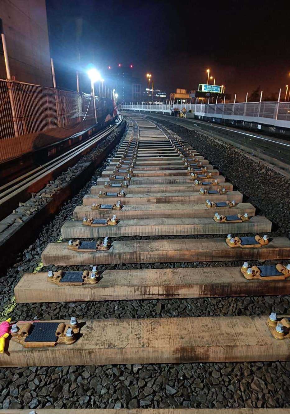 Constructing a railway track